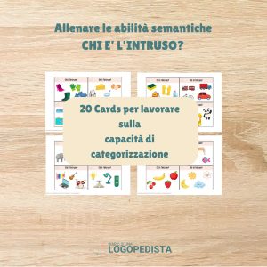 Chi è l'Intruso? | Attività di categorizzazione · Abilità semantico-lessicali · Diario di una Logopedista