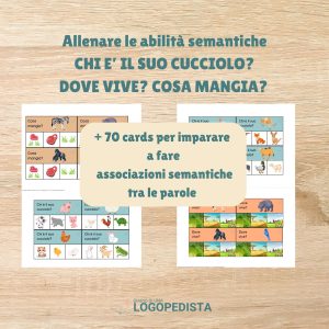 Chi è il suo cucciolo? Dove vive? Cosa mangia? | Associazioni semantiche · Diario di una Logopedista