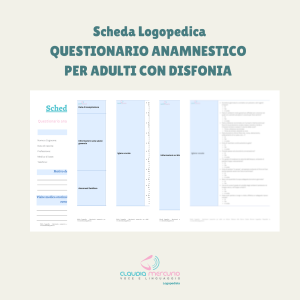 Questionario Anamnestico per Adulti con Disfonia | Scheda Logopedica &middot; Valutazione logopedica &middot; Diario di una Logopedista