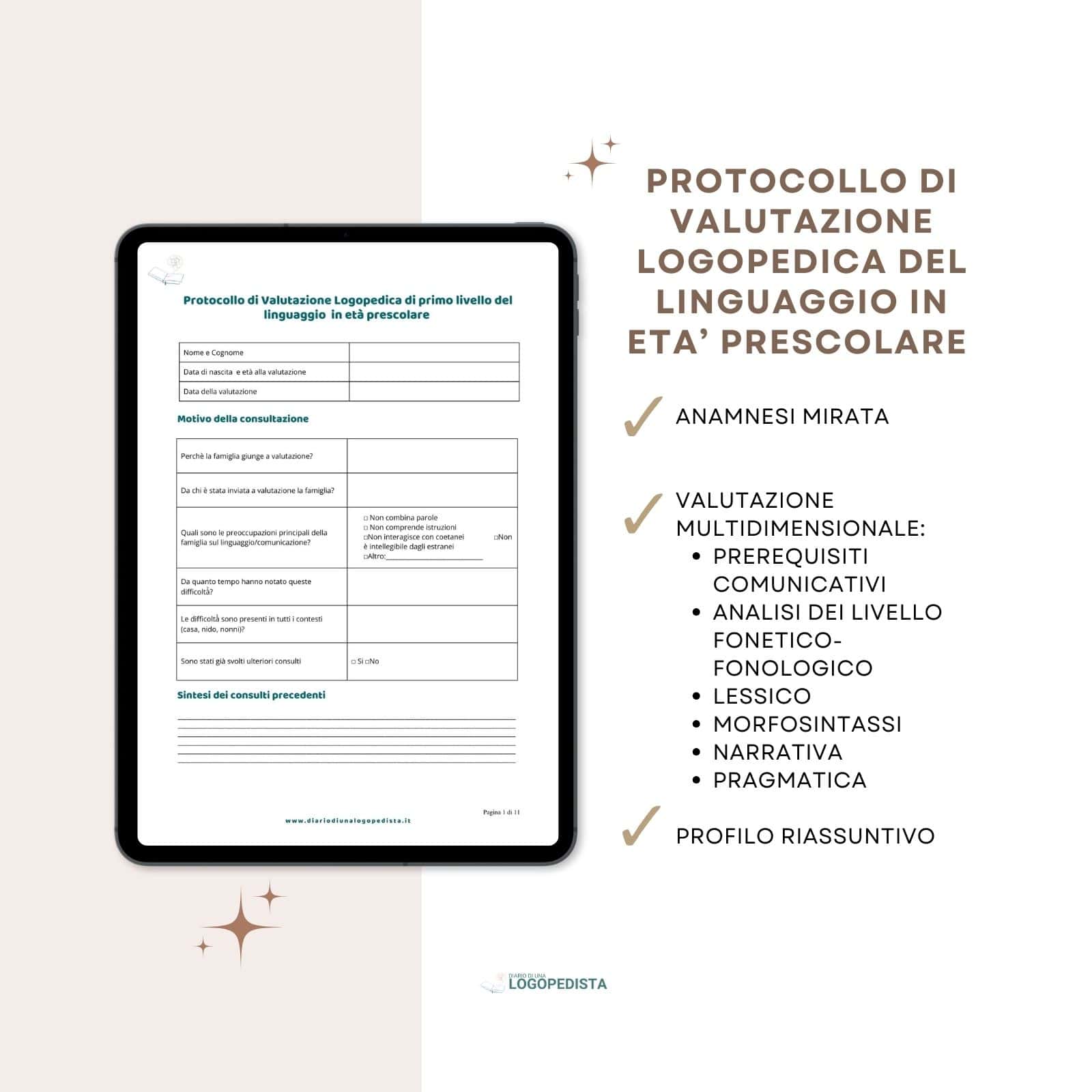 Copia di Mockup Prototti Sito-35 Protocollo di Valutazione Logopedica di Primo Livello del linguaggio- Età Prescolare · Diario di una Logopedista