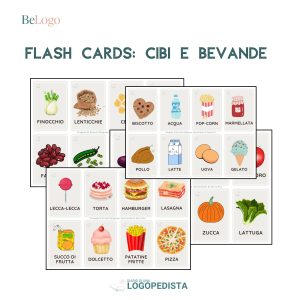 Flash Cards Cibi e Bevande · Materiale logopedico · Diario di una Logopedista