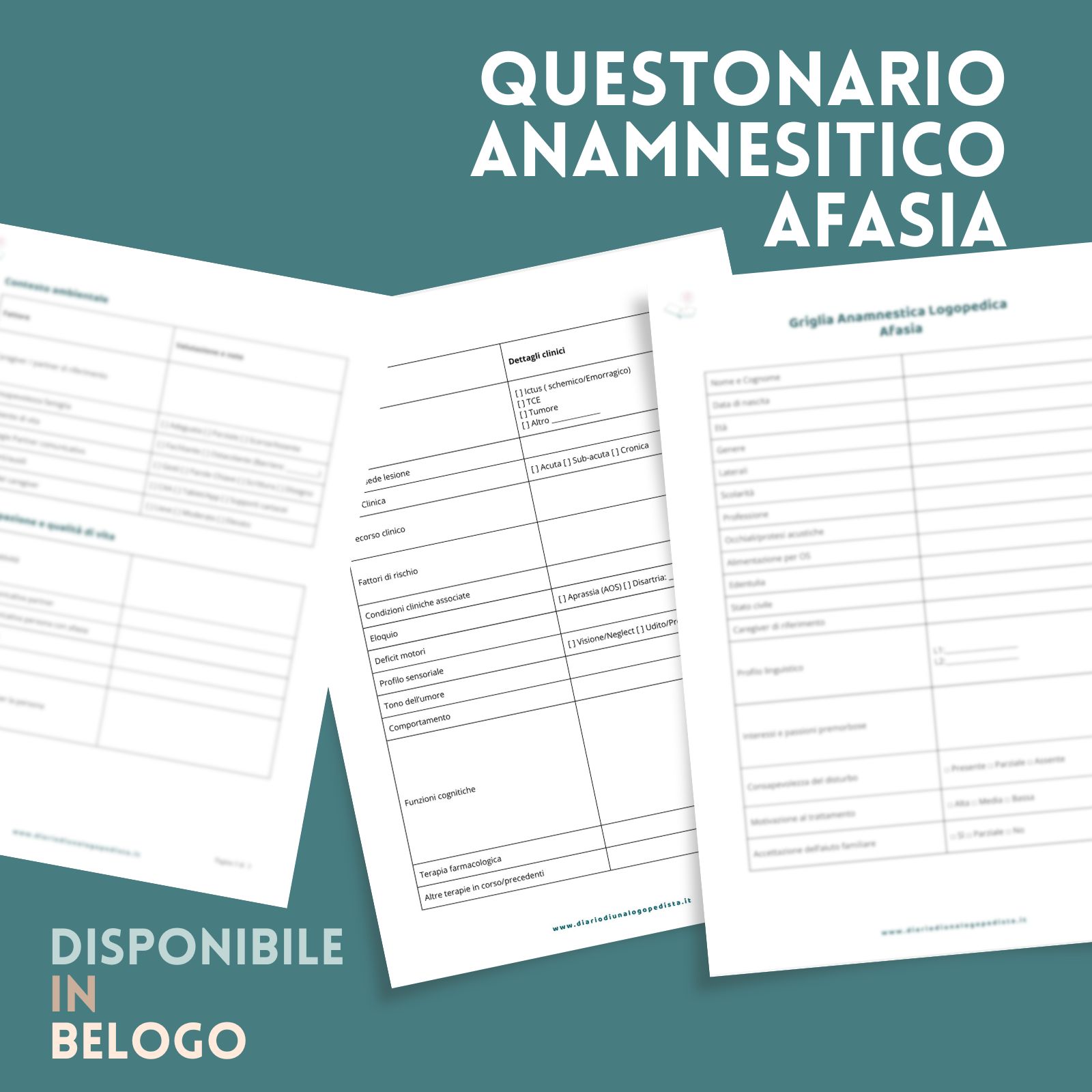 questionario anamnestico afasia