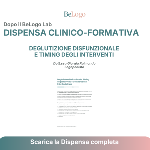 Deglutizione Disfunzionale: collaborazione e timing Guida Clinico-Pratica per Logopedisti · Diario di una Logopedista