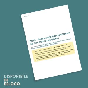 DOSS Disfagia Italiano | Adattamento per Logopedisti · Area neurologica · Diario di una Logopedista