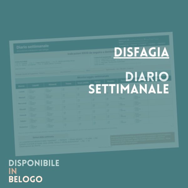 Diario Settimanale Disfagia | Alimentazione e Idratazione · Disfagia · Diario di una Logopedista