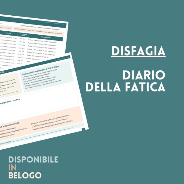 Diario della Fatica nei Pasti | Disfagia e Monitoraggio · Disfagia · Diario di una Logopedista